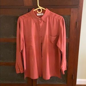 Jaeger sueded 100% silk shirt.